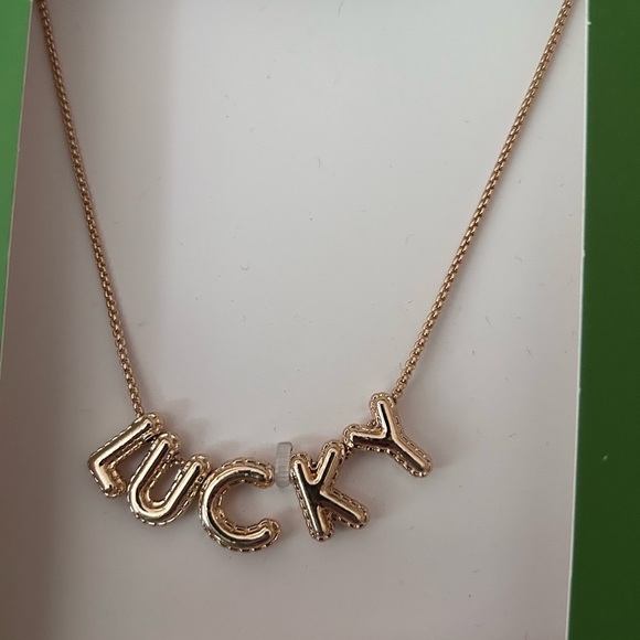 Kate Spade Lucky Necklace Gold Script New in Box Target Collab Coquette
Bubble - Picture 3 of 12
